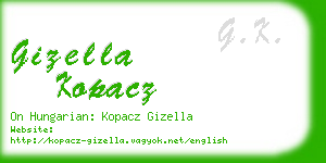 gizella kopacz business card